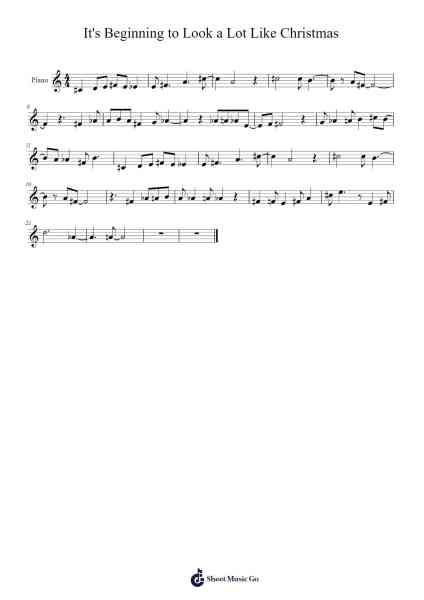 It's Beginning to Look a Lot Like Christmas Sheet Music by undefined-Arr.Caerwood Belch