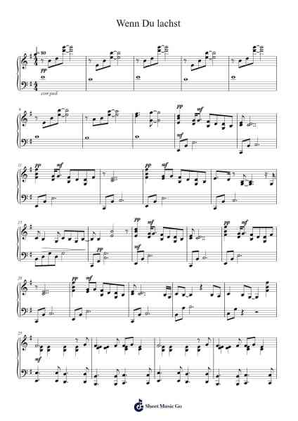 Wenn Du lachst Sheet Music by undefined-Arr.Bobright