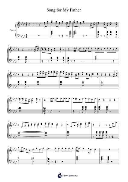 Song for My Father Sheet Music by undefined-Arr.Upving