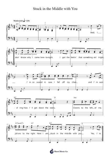 Stuck in the Middle with You Sheet Music by Stealers Wheel-Arr.Clepert