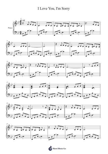 I Love You, I'm Sorry Sheet Music by Gracie Abrams-Arr.Yulevieve