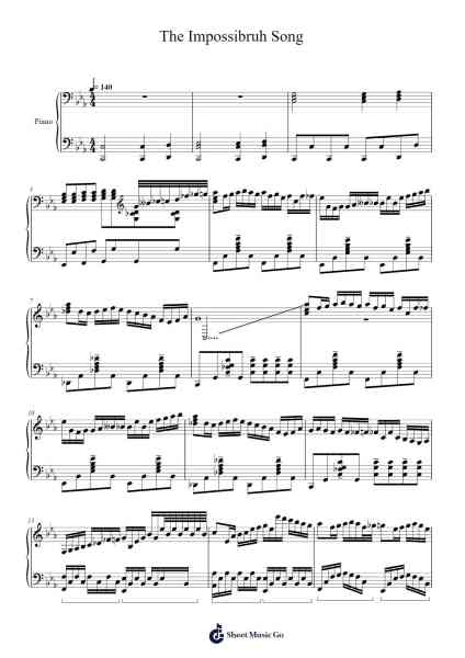 The Impossibruh Song Sheet Music by Detio Gemlo-Arr.Marjill