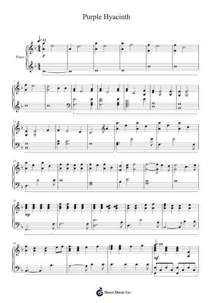 Purple Hyacinth Sheet Music by Sophism-Arr.Kentfred
