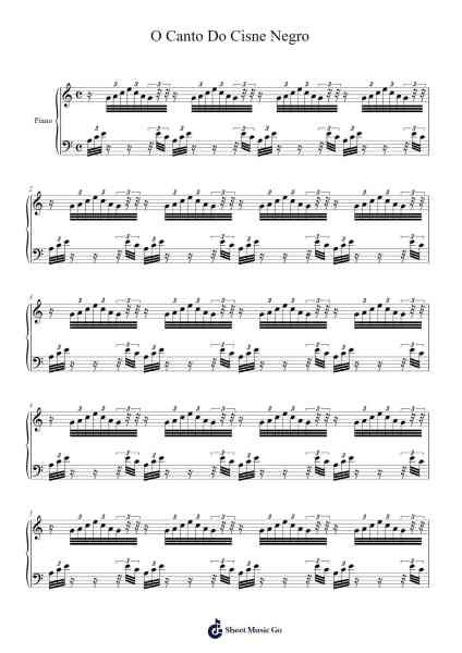 O Canto Do Cisne Negro Sheet Music by Hector Villa-Lobos-Arr.Vogtthia