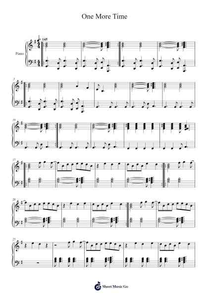 One More Time Sheet Music by undefined-Arr.Diapenn