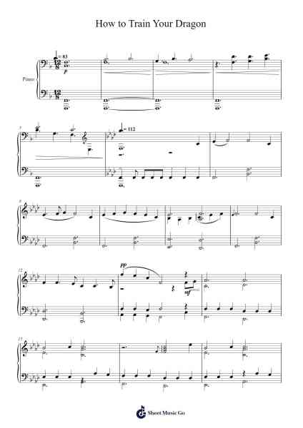 Music from How to Train Your Dragon 1 and 2 Sheet Music by John Powell-Arr.Scottcy Bachfinn