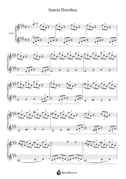 Sancta Dorothea Sheet Music by Franz Liszt-Arr.Yulegus