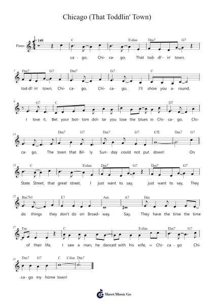Chicago (That Toddlin' Town) Sheet Music by Fred Fisher-Arr.Stelgil Kaycia