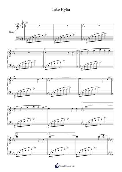 Lake Hylia Sheet Music by Faithedunn-Arr.Latnence