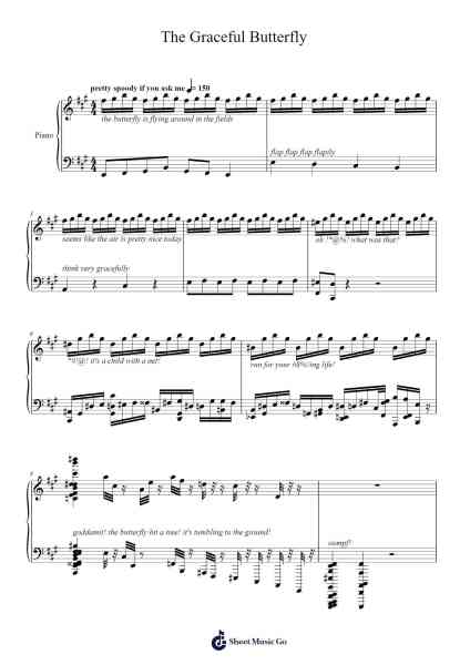 The Graceful Butterfly Sheet Music by Jack Lee-Arr.Launor