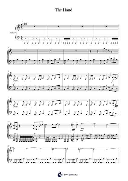 The Hand Sheet Music by Yuugo Kanno-Arr.Thoclare