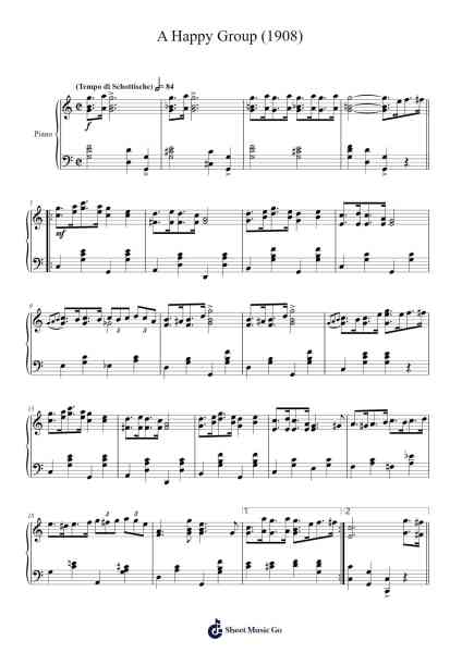 A Happy Group (1908) Sheet Music by George L. Cobb-Arr.Toutpeg