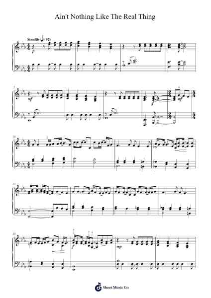 Ain't Nothing Like The Real Thing Sheet Music by Aretha Franklin-Arr.Popgram Migcky