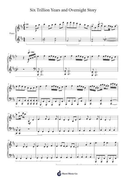 Six Trillion Years and Overnight Story Sheet Music by undefined-Arr.Brownemeg