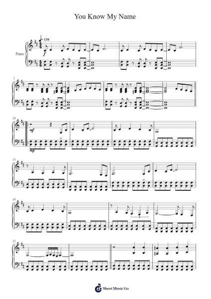 You Know My Name Sheet Music by Chris Cornell-Arr.Maypaul