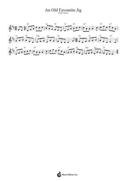 An Old Favourite Jig of Eileen McCoy's Sheet Music by Trad-Arr.Cookeda