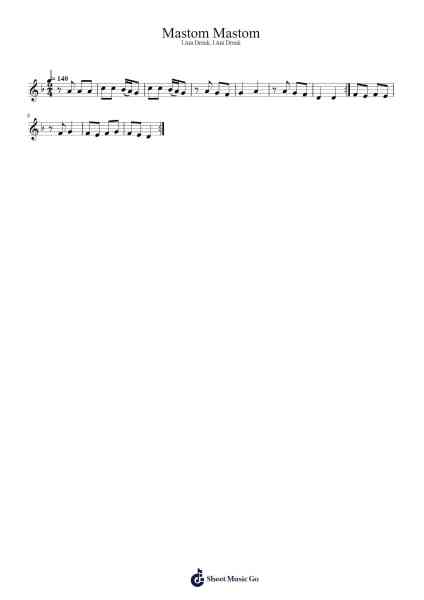 Mastom Mastom Sheet Music by Metronova-Arr.Watloise Fredgee