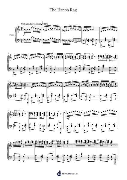The Hanon Rag Sheet Music by Bill Edwards-Arr.Spenky Chloelith