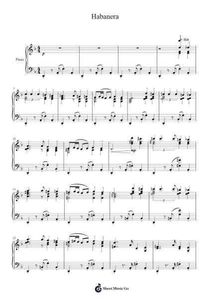 Habanera from Carmen Suite No. 2 Sheet Music by G. Bizet-Arr.Ruthmie