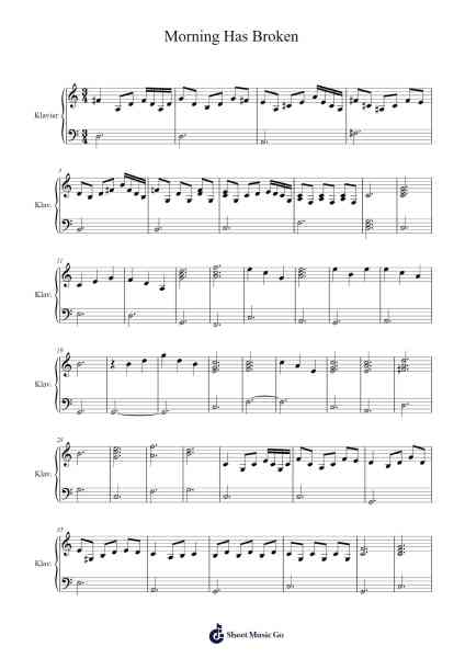 Morning Has Broken Sheet Music by Cat Stevens-Arr.Fastjean