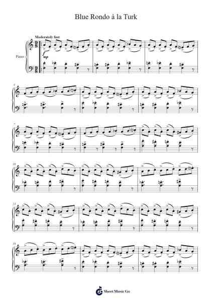 Blue Rondo à la Turk Sheet Music by The Dave Brubeck Quartet-Arr.Latbel Conler