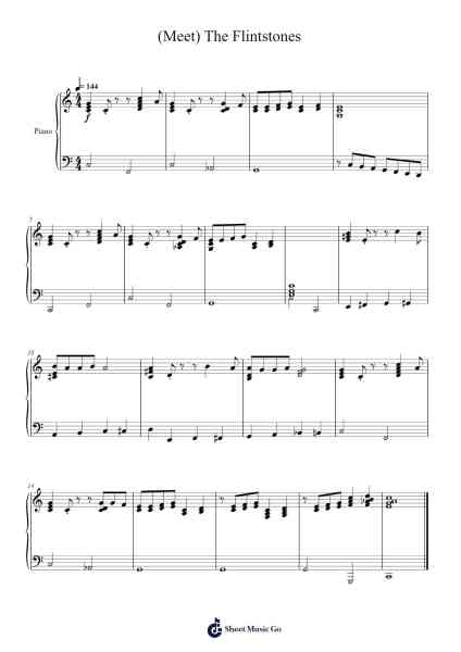 (Meet) The Flintstones Sheet Music by Vincent-Arr.Corsay Parhys