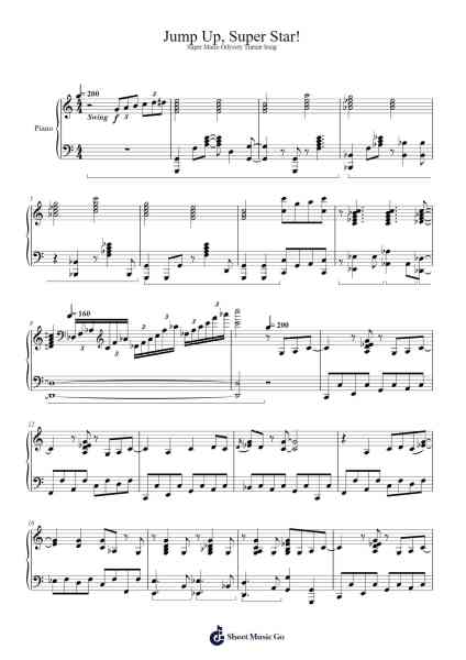 Jump Up, Super Star! Sheet Music by undefined-Arr.Leolop Faypys
