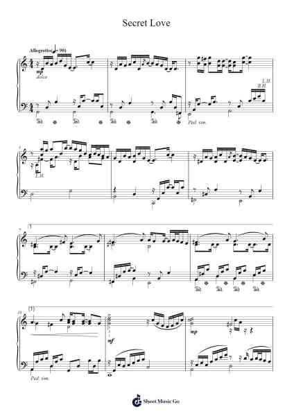 Secret Love Sheet Music by Giovanni Allevi-Arr.Narion