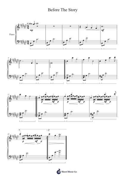 Before The Story Sheet Music by Toby "Radiation" Fox-Arr.Scottcy Bachfinn