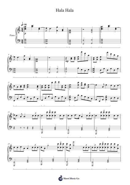 Hala Hala Sheet Music by undefined-Arr.Shertram