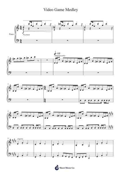 Video Game Medley Sheet Music by undefined-Arr.Turdrea