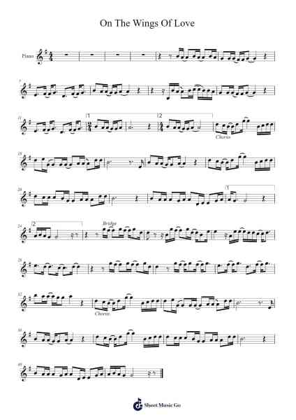 On The Wings Of Love Sheet Music by undefined-Arr.Simpnence