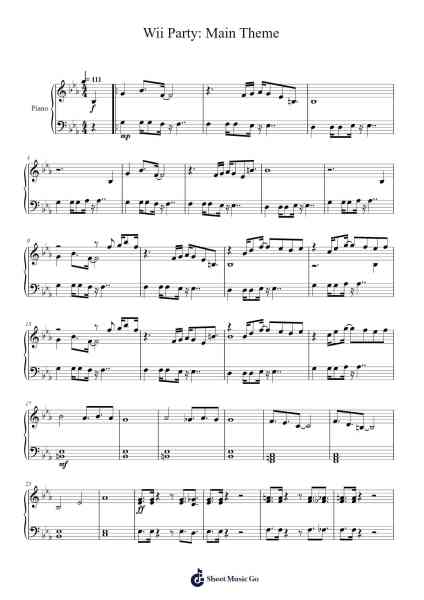 Wii Party: Main Theme Sheet Music by B. May-Arr.Kentfred