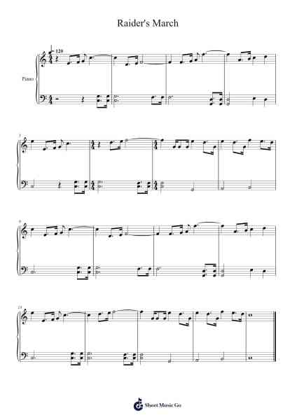 Raider's March Sheet Music by John Williams-Arr.Chrisboyd Crosean