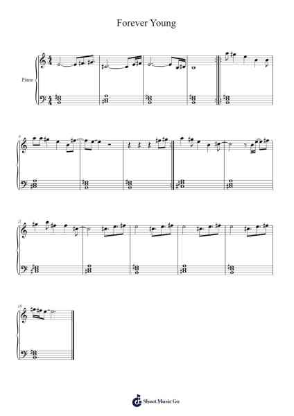 Forever Young Sheet Music by Rod Stewart-Arr.Lambken Bespag