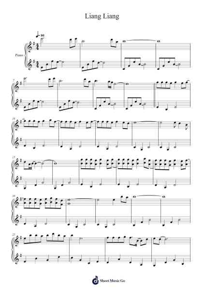 Liang Liang Sheet Music by Theme song - Liang Liang-Arr.Hawroll Quilrel