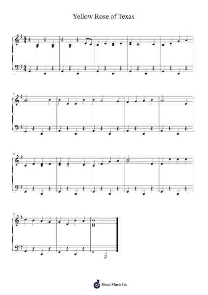Yellow Rose of Texas Sheet Music by undefined-Arr.Blyxine Cojane