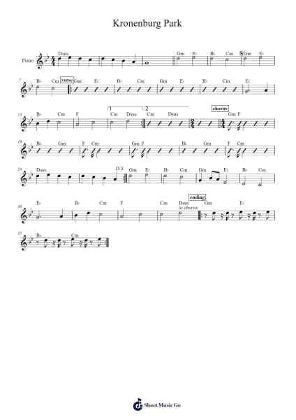 Kronenburg Park Sheet Music by Frank Boeijen-Arr.Golddon