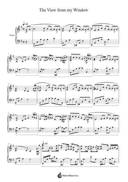 The View from my Window Sheet Music by undefined-Arr.Gailmand