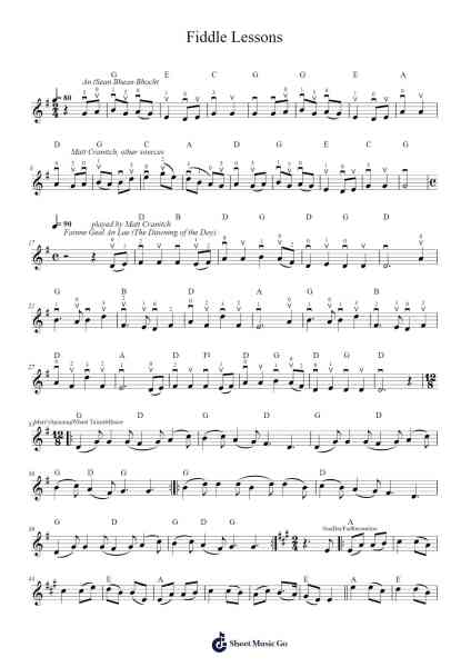 Fiddle Lessons Sheet Music by Paul McNevin-Arr.Jillcooke Murday