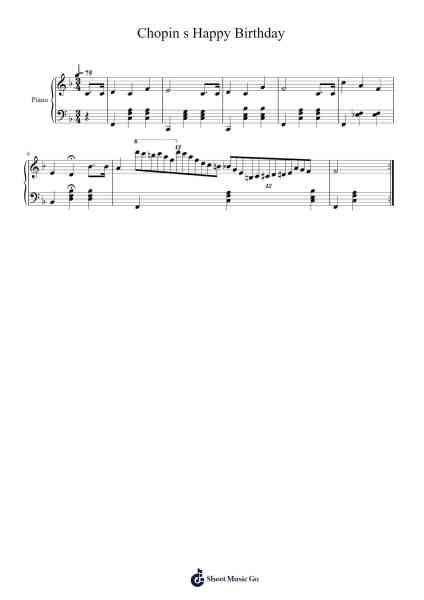 Chopin s Happy Birthday Sheet Music by Misc Traditional-Arr.Bellind Westham