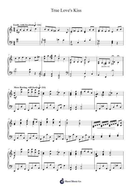 True Love's Kiss Sheet Music by Alan Menken-Arr.Gemgene