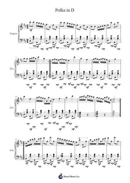 Polka in D Sheet Music by Keller Dávid-Arr.Hason