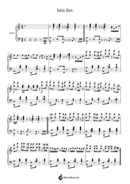 latin fars Sheet Music by undefined-Arr.Toutfey
