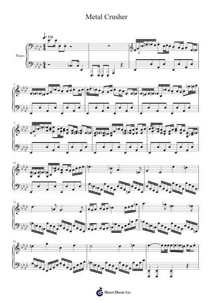 Metal Crusher Sheet Music by undefined-Arr.Thaga Emsia