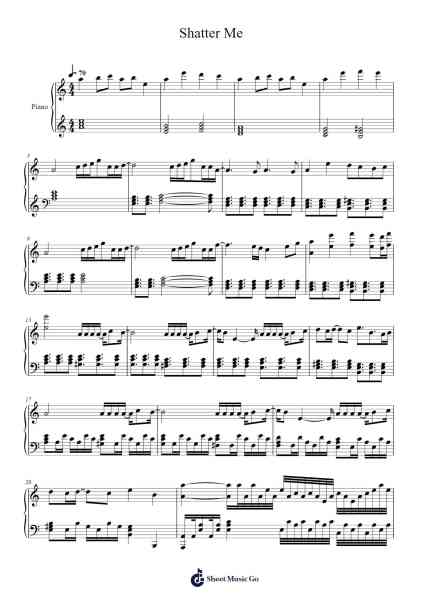Shatter Me Sheet Music by Lindsey Stirling-Arr.Shamens Xedric
