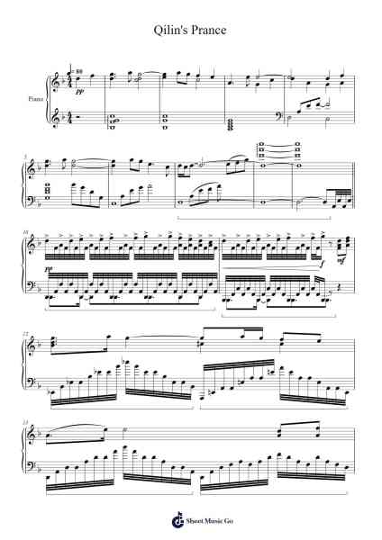 Qilin's Prance Sheet Music by Yu-Peng Chen-Arr.Gailma