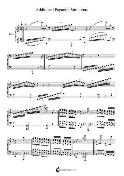 Additional Paganini Variations Sheet Music by Beautle-Arr.Heca