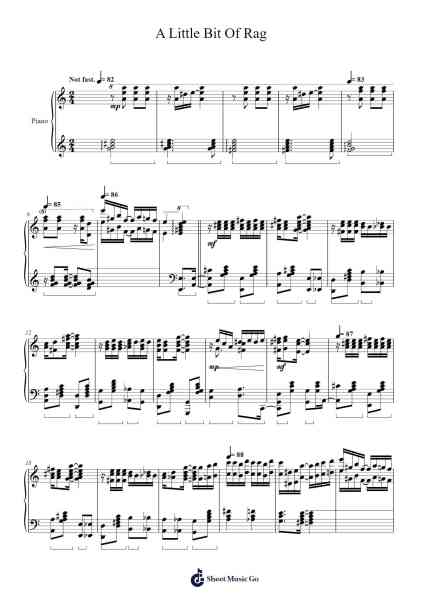 A Little Bit Of Rag (A Hawaiian Drag) Sheet Music by Tom Brier-Arr.Jannuel Graceche