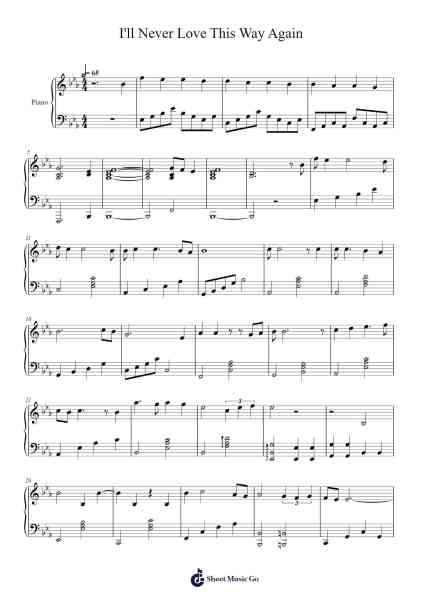 I'll Never Love This Way Again Sheet Music by Dionne Warwick-Arr.Duntrick